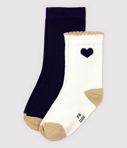 Petit Bateau Girl's Socks 2pcks Navy