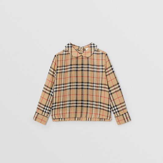 Burberry Vintage Check Cotton Twill Blouse