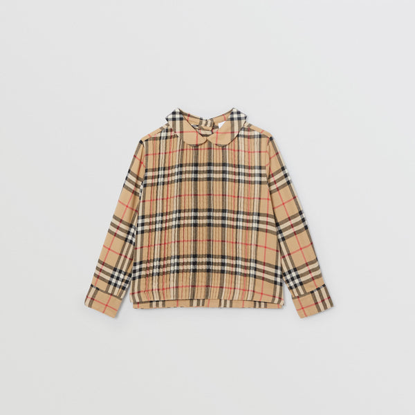 Burberry Vintage Check Cotton Twill Blouse