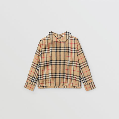 Burberry Vintage Check Cotton Twill Blouse