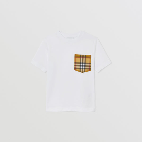 Burberry Vintage Check Pocket Cotton T-shirt