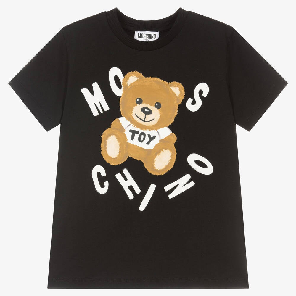 Moschino Tee With Toy Bear And Txt Logo Print