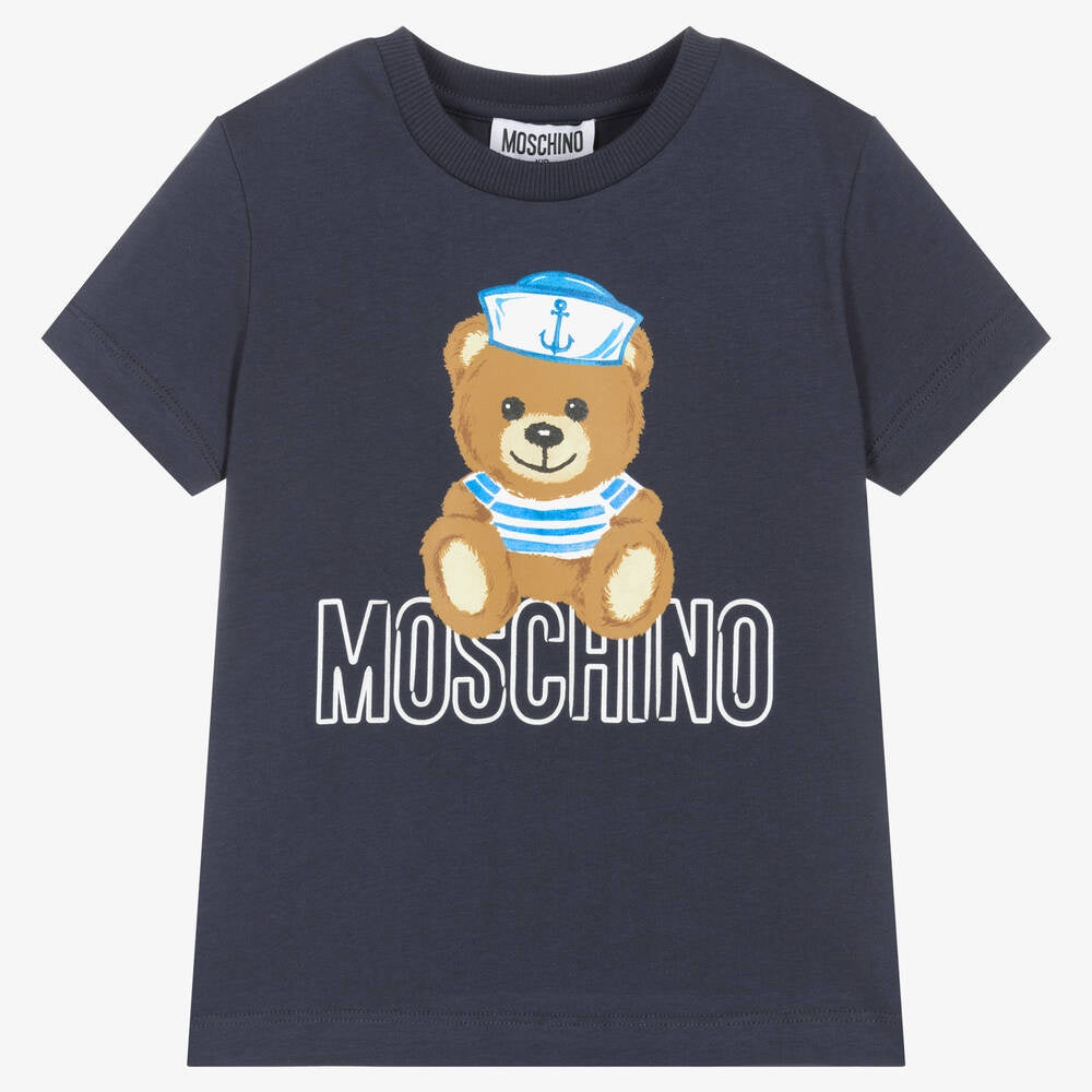 Moschino Boy Tee With Sailor Bear Print