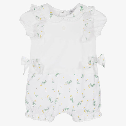 Patachou Baby Girls White Cotton Shortie