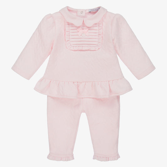 Patachou Girls Pink Cotton Trouser Set