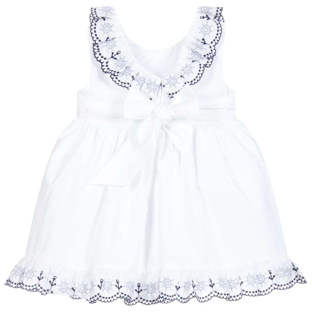 Patachou Girl White Cotton Dress